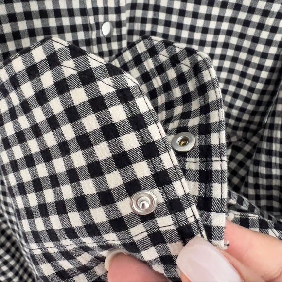 HELMUT LANG
Plaid Print Long Sleeve  snap button down shirt size S - Picture 9 of 11